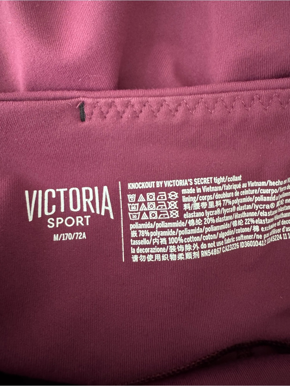 2/for $20 🪩 VS SPORT Plum High-Waist Side Pocket Leggings (Women’s Medium) - Picture 12 of 13